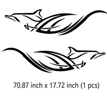 Load image into Gallery viewer, Car Decals Dolphin Graphics Car Decal Stickers for Car Body, Universal Auto Vinyl Car Stickers (Black) - Fochutech