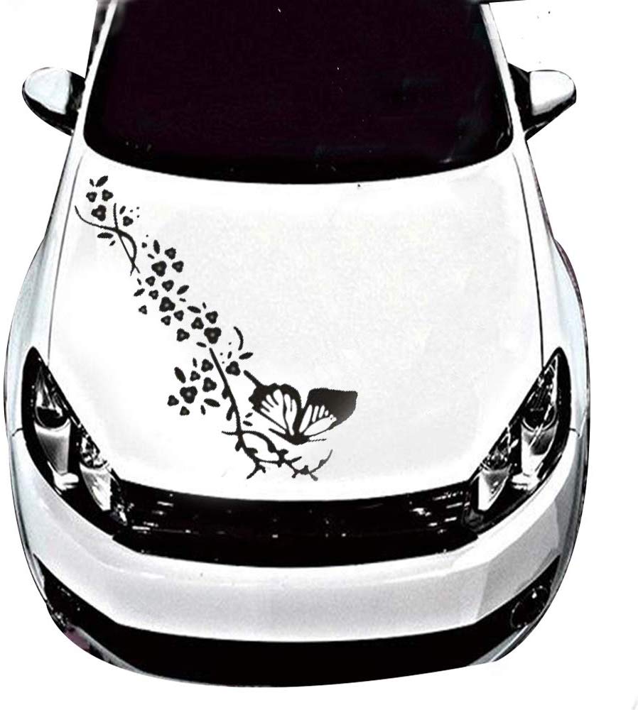 giftcity Car Decal, 1 Set Butterfly and Flower Decal Stickers for