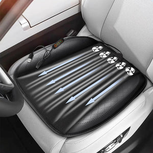Leather Car Seat Cover Front Bottom Seat Cushion Pad Comfortable Winter Anti-Slip Universal Automotive Seat Cover Chair Cushion for Office Car Outdoor Sports Camping Home (Warm, 1PCS Black)