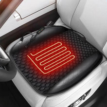 Load image into Gallery viewer, Leather Car Seat Cover Front Bottom Seat Cushion Pad Comfortable Winter Anti-Slip Universal Automotive Seat Cover Chair Cushion for Office Car Outdoor Sports Camping Home (Warm, 1PCS Black)