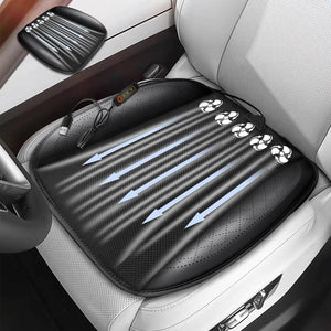 Leather Car Seat Cover Front Bottom Seat Cushion Pad Comfortable Winter Anti-Slip Universal Automotive Seat Cover Chair Cushion for Office Car Outdoor Sports Camping Home (Warm, 1PCS Black)