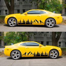 Load image into Gallery viewer, Fochutech Mountain Car Decals Large, Tree Forest Graphics Car Stickers for Men, Big Vinyl Stickers for Car Side Body, Auto Car Stickers Decals for Truck Racing SUV Pickup Jeep RV Van (Black)