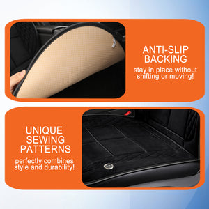 Fochutech Winter Warm Seat Cover for Car, Comfortable Car Seat Cushion Cold Weather Winter Driving, Car Travel Driver Seat Cover, Velvet Car Warm Seat Cushion Pad Car Seat Protector (Black, 1 Pcs)