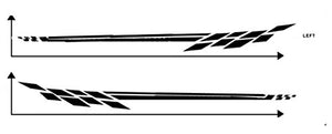 Fochutech 1 Set Car Auto Body Sticker Grid Self-Adhesive Side Truck Vinyl Graphics Decals (Black) - Fochutech