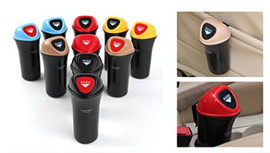Fochutech Car Auto Garbage Trash Can Automotive Waste Storage Office Home Rubbish Bin for Vehicle Cup Holder Door with Hook (Black) - Fochutech
