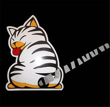 Load image into Gallery viewer, Fochutech Car Auto Body Sticker Funny Cat Tail Rear Windshield Window Wiper Self-Adhesive Side Truck Vinyl Graphics Decals (White) - Fochutech