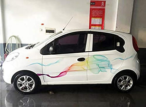 Car Decals 2 Pack Colorful Smoke Graphics Car Decal Sticker for Car Body Universal Auto Vinyl Car Stickers - Fochutech