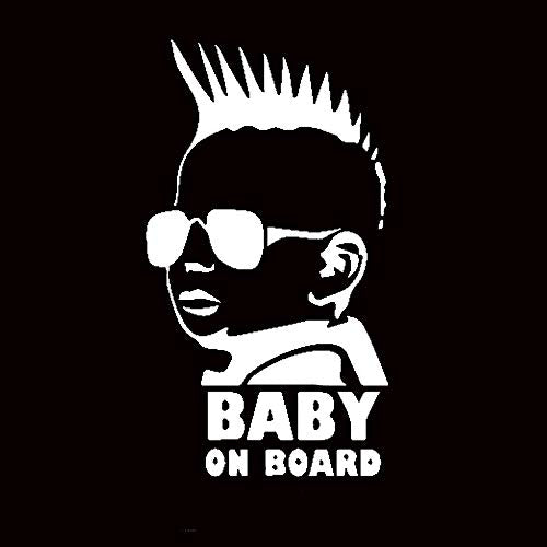 Car Decals 2 Pack Boy Baby On Board Sticker Baby Safety Sign Car Stickers-Rear Window Decal,Car Decal Vinyl for Car/Truck/SUV/Jeep - Fochutech