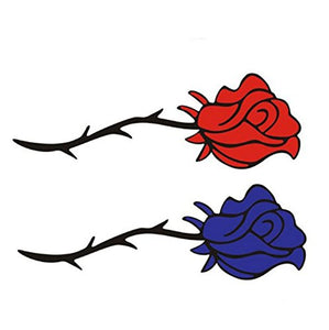 Fochutech Rose Car Window Body Sticker Rear Windshield Wiper Self-Adhesive Side Truck Auto Vinyl Graphics Bumper Decals Romantic (Blue) - Fochutech