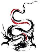 Load image into Gallery viewer, Fochutech 1pc Car Auto Body Sticker Engine Hood Cool Dragon Self-Adhesive Side Truck Vinyl Graphics Decals Motorcycle (Black red) - Fochutech