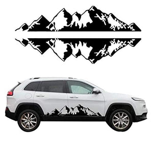 Mountain Decal 1 Set Car Graphics Side Vinyl Sticker Decals for Cars/Ford/SUV/Jeep, Universal Full Body Car Decals - Fochutech