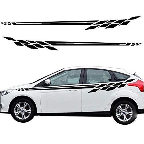 Car Decals Striped Plaid Graphics Car Decal Stickers for Car Side, Universal Auto Vinyl Sticker - Fochutech