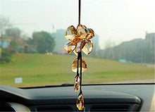 Load image into Gallery viewer, Fochutech Four Leaf Clover Car Pendant Decor Lucky Safety Hanging Ornament Gift Rear View Mirror Accessories Auto Interior Dangle Crystal (Champagne) - Fochutech