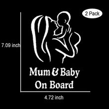Load image into Gallery viewer, Car Decals- 2 Pack Baby On Board Sticker -Rear Window Decal,Car Decal Vinyl for Car/Truck/SUV/Jeep, Universal Car Stickers - Fochutech