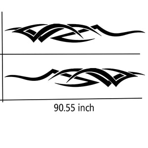 Car Decals Flame Graphics Car Decal Stickers Auto Vinyl Car Body Decal for Car/Truck/SUV/Jeep(Black) - Fochutech