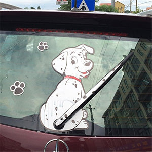 Fochutech Car Auto Body Sticker Spot Dog Rear Windshield Window Wiper Self-Adhesive Side Truck Vinyl Graphics Decals (Black) - Fochutech