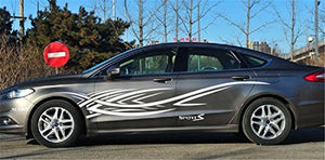 Fochutech 1 PC Car Auto Body Sticker Sport Self-Adhesive Side Truck Vinyl Graphics Decals Fish Shape (White) - Fochutech