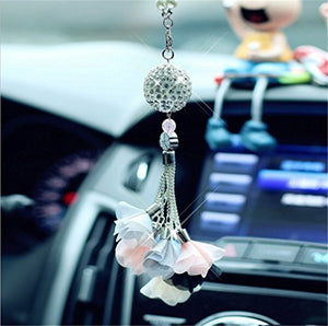 Fochutech Crystal Ball Car Pendant Decor Lucky Safety Hanging Ornament Gift Rear View Mirror Accessories Auto Interior Dangle - Fochutech