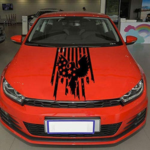 Car Decals 1 Pack American Flag Eagle Car Decal Sticker, Auto Vinyl Graphics Car Hood Decal for Car/Truck/SUV/Jeep - Fochutech