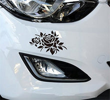 Load image into Gallery viewer, Fochutech Car Window Body Sticker Rose Rear Windshield Wiper Self-Adhesive Side Truck Auto Vinyl Graphics Decals (Black) - Fochutech
