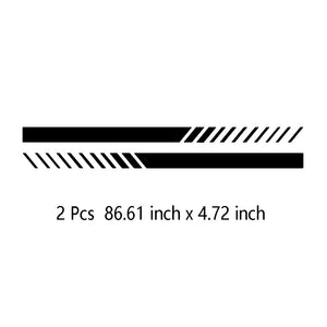 Car Decals, Sports Racing Stripe Graphics Stickers and Decals for Cars Auto Car Vinyl Decal Car Body Side Door(Black) - Fochutech