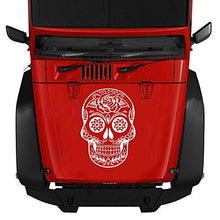Load image into Gallery viewer, Car Decals Hood Sticker Sugar Skull Stickers 1 Pack Vinyl Car Hood Decal for Car/Truck/SUV/Jeep, Universal Car Stickers - Fochutech