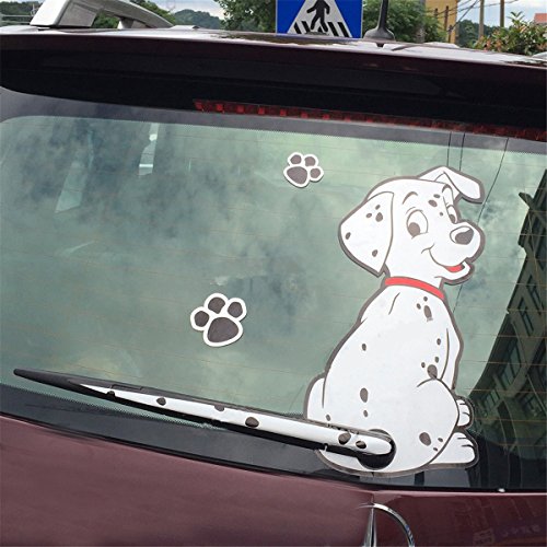 Fochutech Car Auto Body Sticker Spot Dog Rear Windshield Window Wiper Self-Adhesive Side Truck Vinyl Graphics Decals (Black) - Fochutech