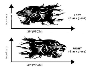 Fochutech 1 Set Car Auto Body Sticker Lion Self-Adhesive Side Truck Vinyl Graphics Decals (Black) - Fochutech
