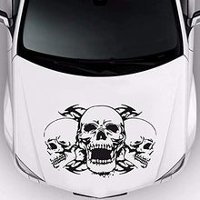 Load image into Gallery viewer, Car Decals Three Skull Car Decal Sticker Auto Vinyl Graphics Car Hood Decal for Car/Truck/SUV/Jeep - Fochutech