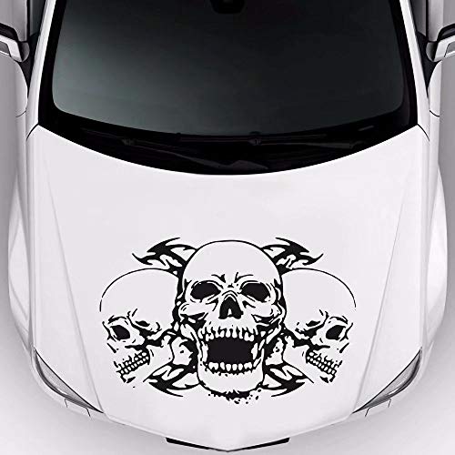 Car Decals Three Skull Car Decal Sticker Auto Vinyl Graphics Car Hood Decal for Car/Truck/SUV/Jeep - Fochutech
