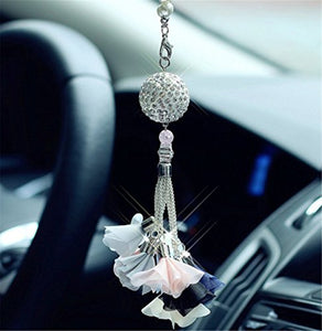 Fochutech Crystal Ball Car Pendant Decor Lucky Safety Hanging Ornament Gift Rear View Mirror Accessories Auto Interior Dangle - Fochutech