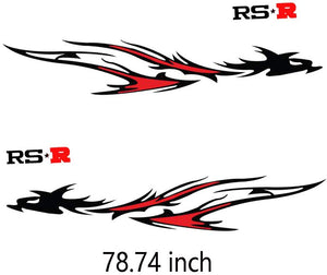 Car Decals Flame Graphics Car Decal Stickers Auto Vinyl Sticker Car Body Decal for Car/Truck/SUV/Jeep(Black) - Fochutech