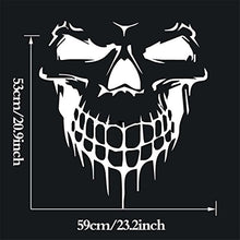Load image into Gallery viewer, Fochutech Car Window Body Sticker Skull Skeleton Rear Windshield Wiper Self-Adhesive Side Truck Auto Vinyl Graphics Decals Reflective (White) - Fochutech