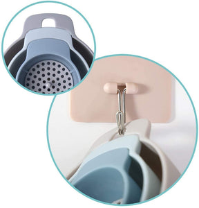 Kitchen Funnel Set All Purpose Wide-Mouth Nested Funnels with Handle for Filling Small Bottles Secure Fit Funnel and Strainer 4 Pack Set of Liquid Fluid Dry Ingredients and Powder