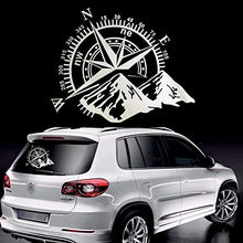 Load image into Gallery viewer, Car Decals 1 Pack Mountain Compass Graphics Car Decal Stickers  Auto Vinyl Car Hood Decal for Car/Truck/SUV/Jeep - Fochutech