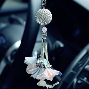Fochutech Crystal Ball Car Pendant Decor Lucky Safety Hanging Ornament Gift Rear View Mirror Accessories Auto Interior Dangle - Fochutech