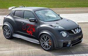 Fochutech 1pc Car Auto Body Sticker Engine Hood Cool Dragon Self-Adhesive Side Truck Vinyl Graphics Decals Motorcycle (Red) - Fochutech