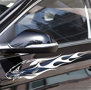 Fochutech 1 Pair Car Auto Body Sticker Engine Hood Eagle Funny Self-Adhesive Side Truck Vinyl Graphics Decals (White) - Fochutech