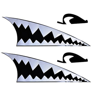 Fochutech 2pcs Creative Auto-Decor Shark Mouth Tooth Car Sticker Adhesive Vinyl Decal - Fochutech