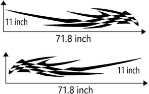 Car Decals Cool Flame Graphics Car Decal Vinyl Decals for Cars Car Body Sticker, Universal Car Stickers (Black) - Fochutech