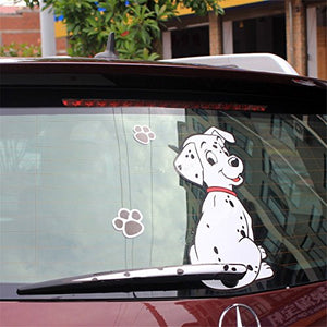 Fochutech Car Auto Body Sticker Spot Dog Rear Windshield Window Wiper Self-Adhesive Side Truck Vinyl Graphics Decals (Black) - Fochutech