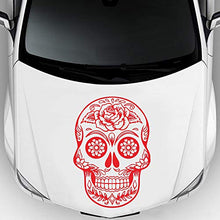 Load image into Gallery viewer, Car Decals Hood Sticker Sugar Skull Stickers 1 Pack Vinyl Car Hood Decal for Car/Truck/SUV/Jeep, Universal Car Stickers - Fochutech