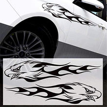 Load image into Gallery viewer, Fochutech 1 Pair Car Auto Body Sticker Engine Hood Eagle Funny Self-Adhesive Side Truck Vinyl Graphics Decals (Black) - Fochutech