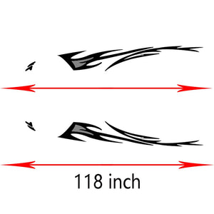 Car Decals Flame Graphics Car Decal Stickers Auto Vinyl Sticker Car Body Decal for Car/Truck/SUV/Jeep(Black) - Fochutech