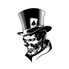 Load image into Gallery viewer, Clown Skull Decal|Reflective Car Motorcycle Bicycle Hard Hat Skateboard Laptop Luggage Bumper Decal|Size: 4.7x7 inch|1 Packs (Black) - Fochutech