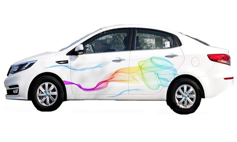 giftcity Car Decal, 1 Set Colorful Smoke Decal for Car Body