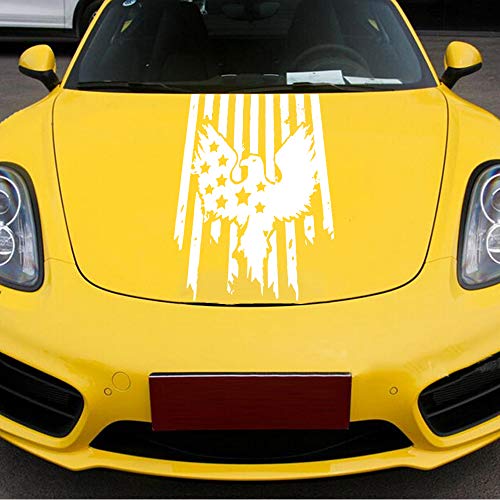 Car Decals 1 Pack American Flag Eagle Car Decal Sticker, Auto Vinyl Graphics Car Hood Decal for Car/Truck/SUV/Jeep - Fochutech