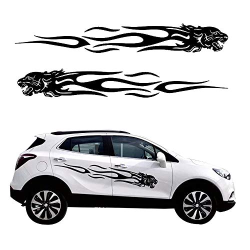 Car Decals Cheetah Flame Car Decal Stickers Auto Graphics Vinyl Sticker Car Body Decal for Car/Truck/SUV/Jeep - Fochutech