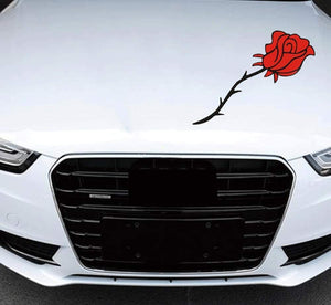 Car Decal- Romantic Rose Graphics Car Decal Stickers, Auto Vinyl Car Side Decal Hood Decal Trunk Sticker, Universal Car Stickers - Fochutech