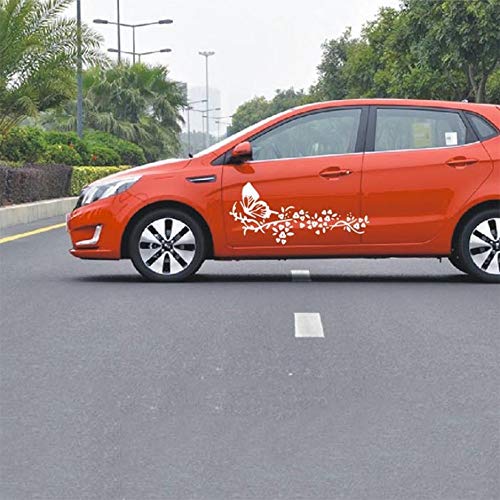 Car Decals 1 Pack Butterfly Flower Graphics Car Decal Stickers for Car Body Universal Vinyl Car Stickers - Fochutech